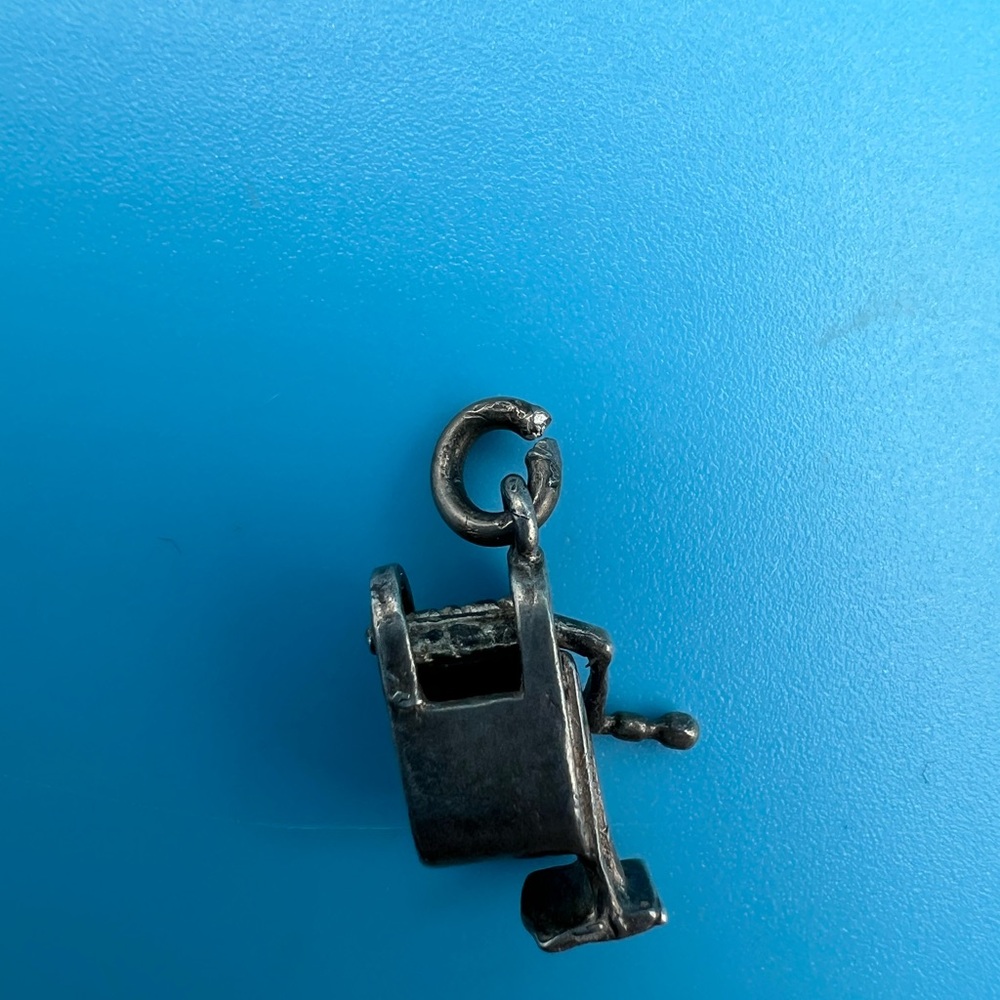 Sterling Articulated Pencil Sharpener Charm Pendant